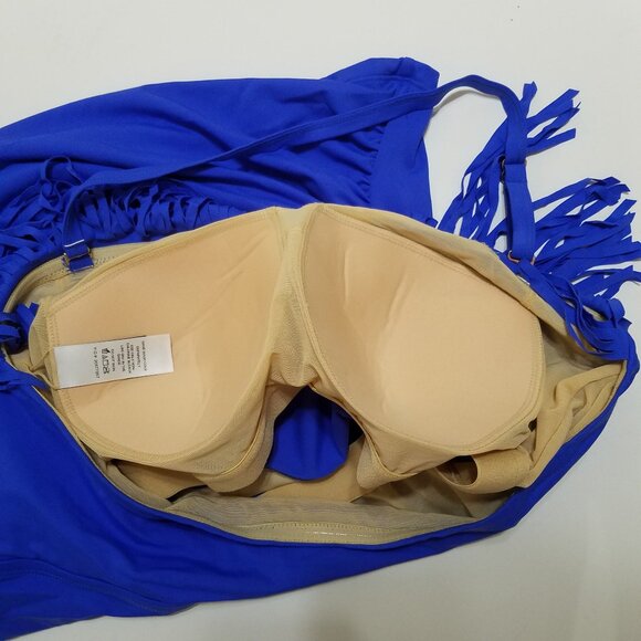NWT Swimsuits For All Swim Set Fringe Blue Size 22 - Picture 7 of 16